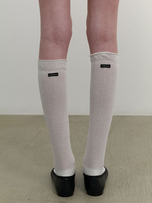 Sheeer Gauze Long Socks (L241MSC010)