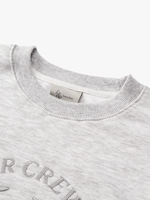 L&R CREW Logo sweatshirt _White Merange