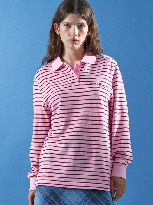 MJ S2 01 M.C UNISEX, Stripe PK Shirt / Pink
