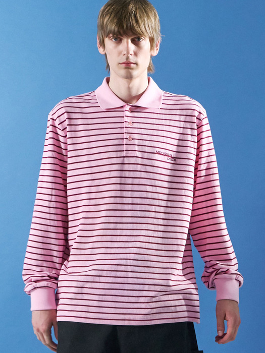 MJ S2 01 M.C UNISEX, Stripe PK Shirt / Pink