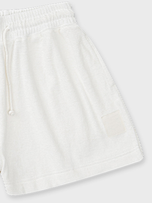Organic cotton terry shorts in Ivory (오가닉코튼 테리 쇼츠 아이보리)