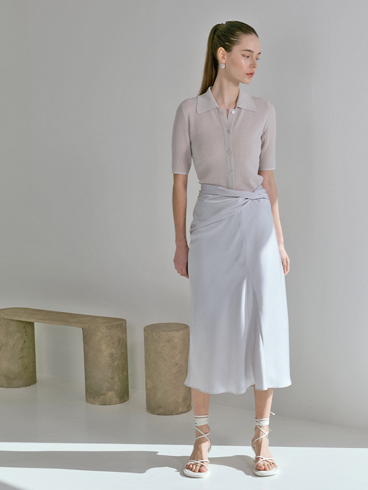 Drape skirt - Light gray
