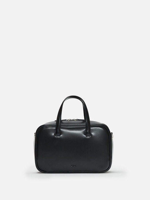 Medium Tin square tote bag Glossy black