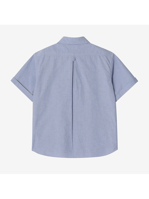 [본사정품] 단톤 여성 라운드 칼라 풀오버 숏슬리브 셔츠 (BLU)(ADTF2410283-BLU)