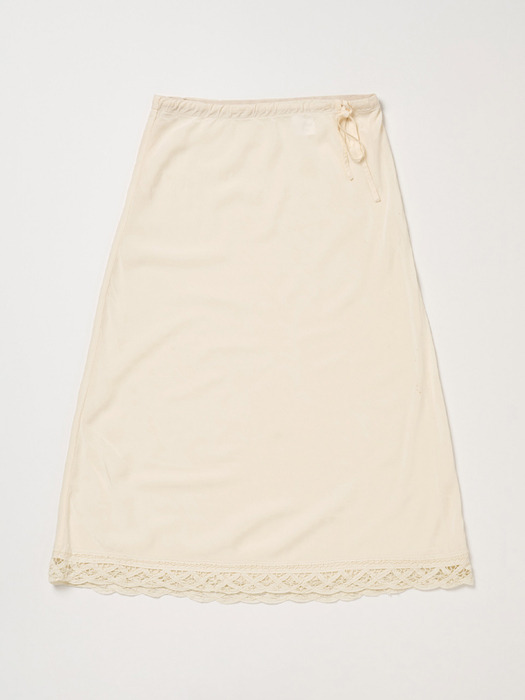 Via Olivia strap long skirt (Ivory)