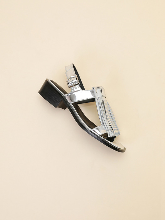Slim tassel sandal(silver)_DG2AM24042SVX