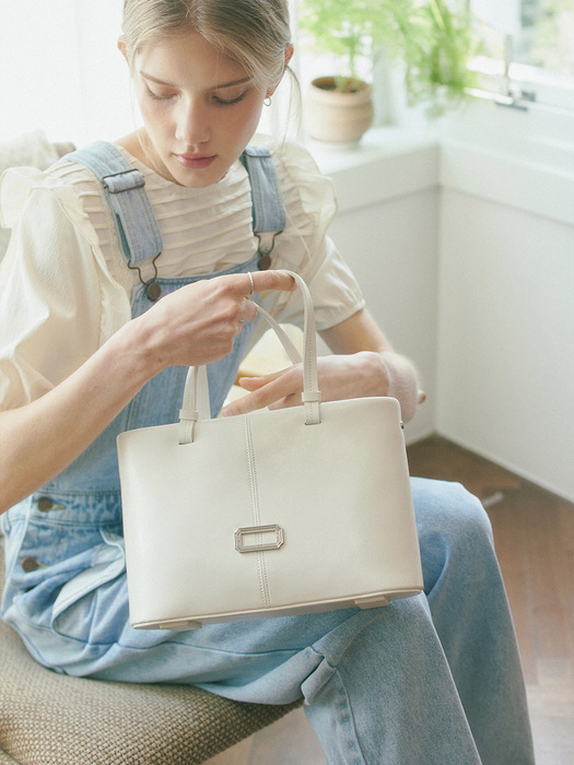 VILLA TOTE BAG_cream