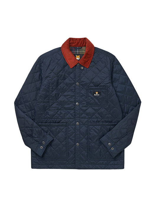 BARBOUR MQU1735 MQU NY71 바버x메종키츠네 폭스헤드 케닝 퀼팅 남성 자켓