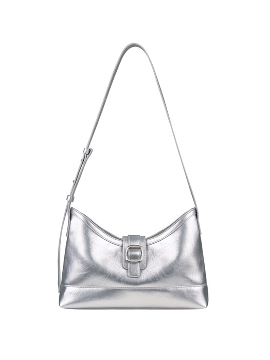 veil middle bag - crinkle silver