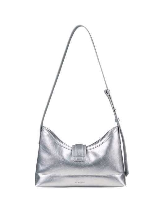 veil middle bag - crinkle silver