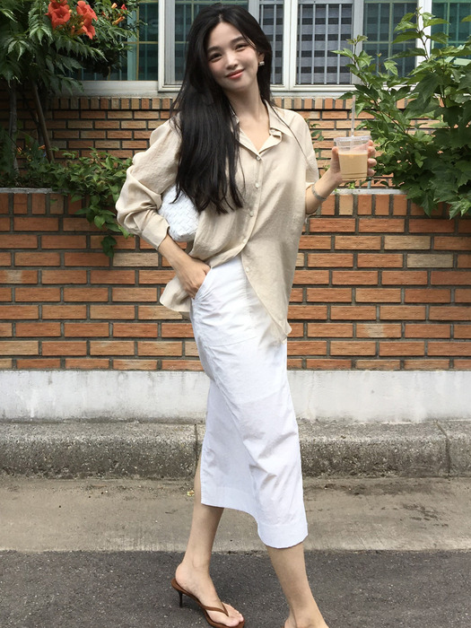 SIST9024 나일론 퍼티그 스커트_2Colors