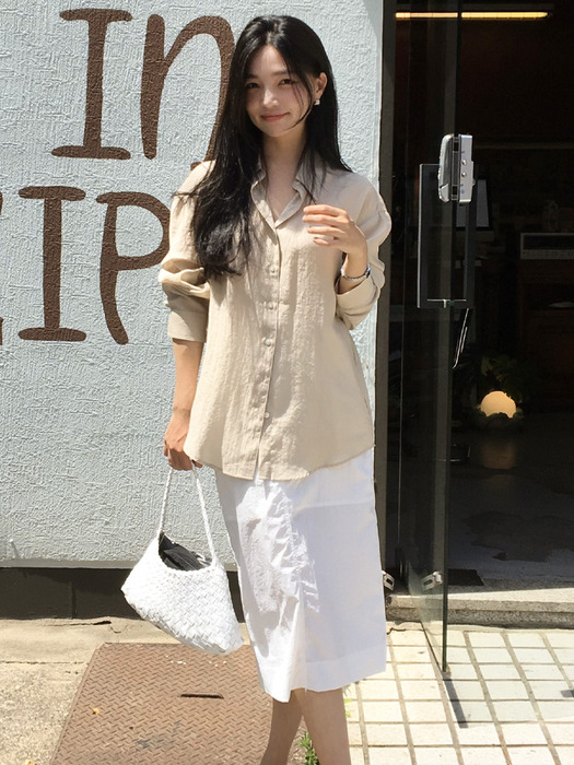 SIST9024 나일론 퍼티그 스커트_2Colors