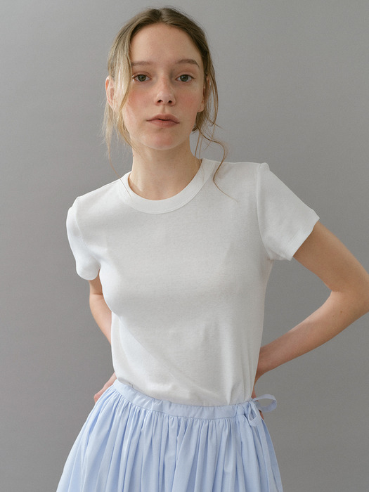 organic cotton rib t-shirt (5colors)