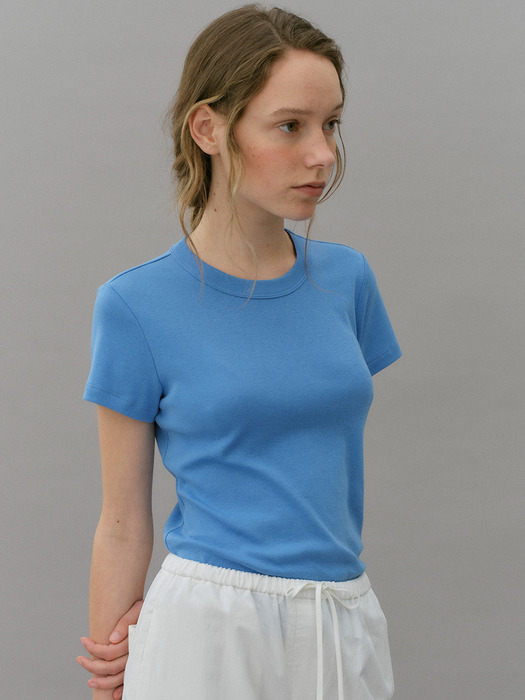 organic cotton rib t-shirt (5colors)