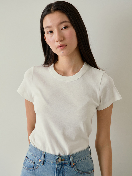 organic cotton rib t-shirt (5colors)