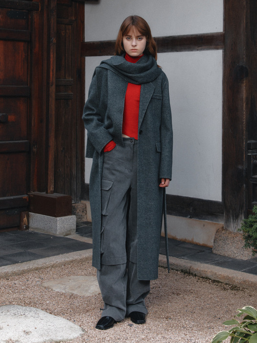 [리퍼브]HADID Tailored Cashmere Blended Handmade Coat_Gray