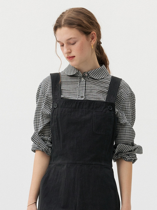 알스 라운드 카라 깅엄 체크 셔츠 (Black check/Pink check/Navy check)