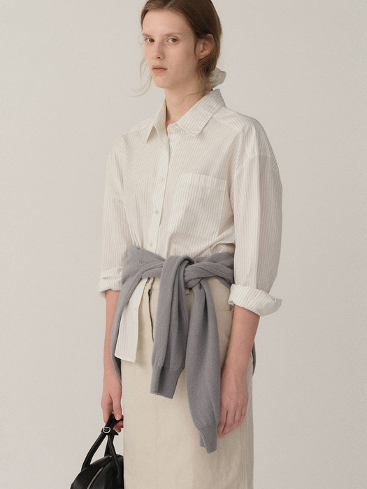 Cotton Shirt Plain-Stripe (UEYAMA JAPAN)