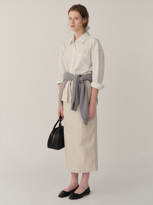 Cotton Shirt Plain-Stripe (UEYAMA JAPAN)