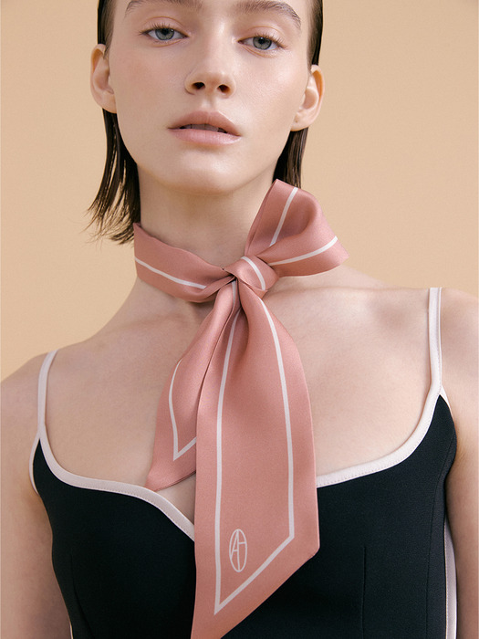 Long Twilly Silk Scarf - Rose Quartz