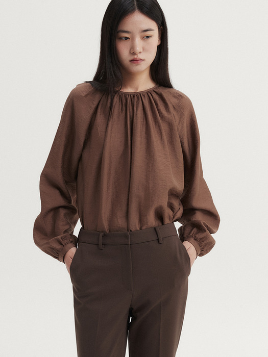 JAYCE SHIRRING BLOUSE (5 COLORS)