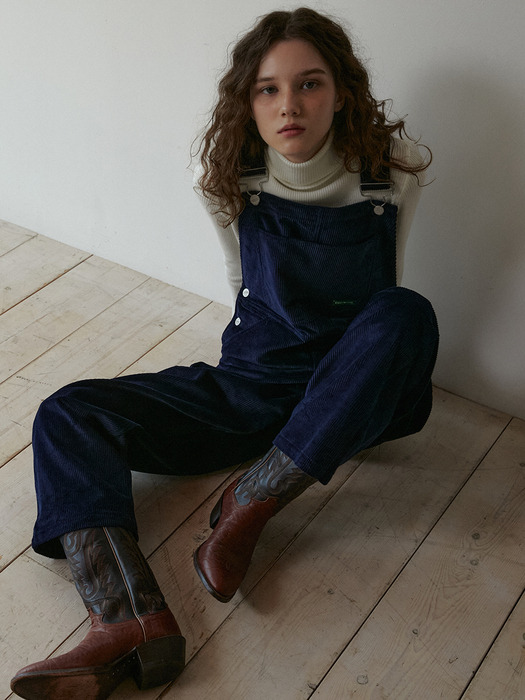 Corduroy Overall pants (Navy)