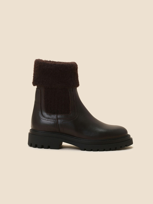 Fuzzy chelsea boots(brown)_DG3CW24602BRN