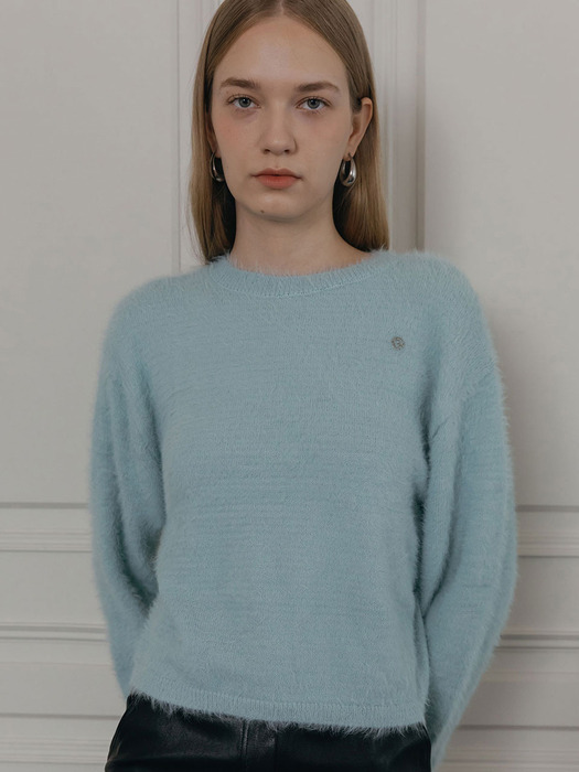 LONG HAIR SOFT SWEATER (SKY BLUE)