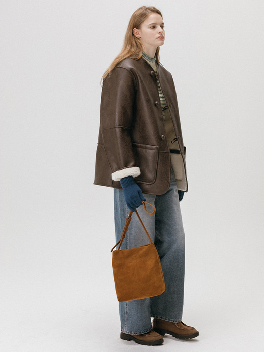 Belted Suede Bag_(Camel)