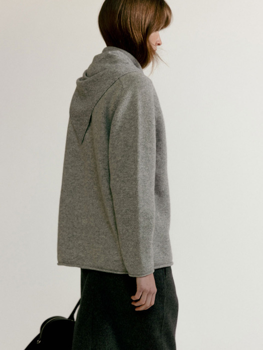 Triangle cashmere muffler (Gray)