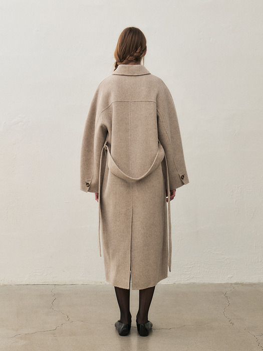 TWF ALPACA SINGLE COAT [HAND MADE] _OATMEAL