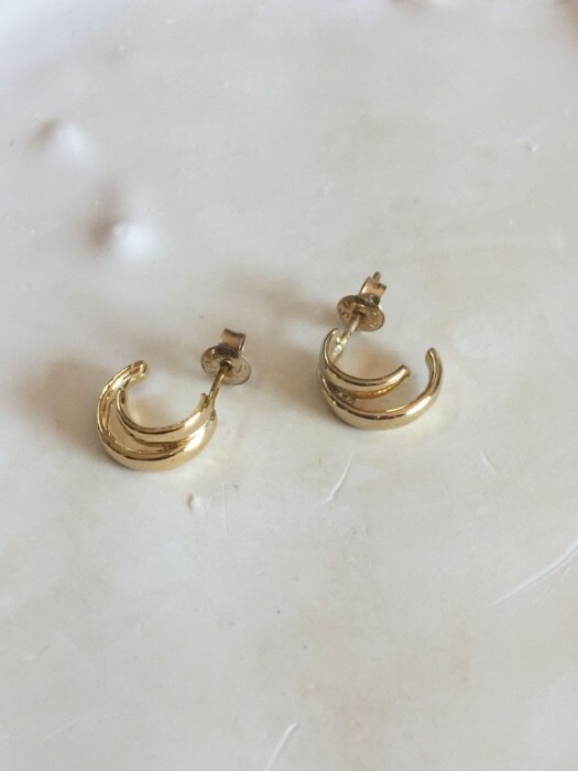 Two-ring earing [14k gold]
