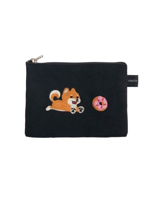 donut shiba card pouch