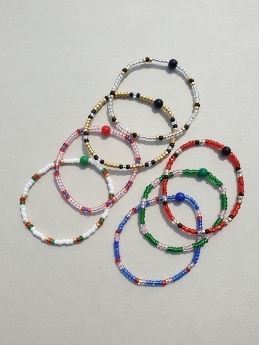 Colormix beads layered Bracelet
