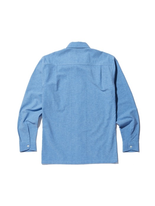 [CAMPAIGN LINE] Napping shawl collar shirts (Blue)