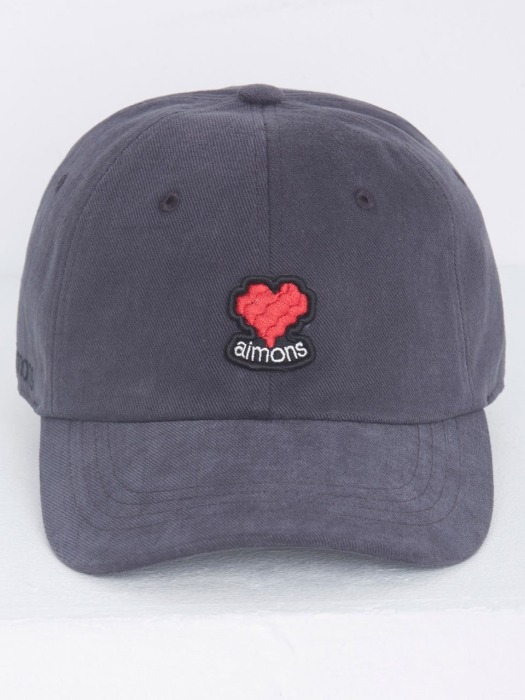 Dark Grey Aimons Heart Ball Cap