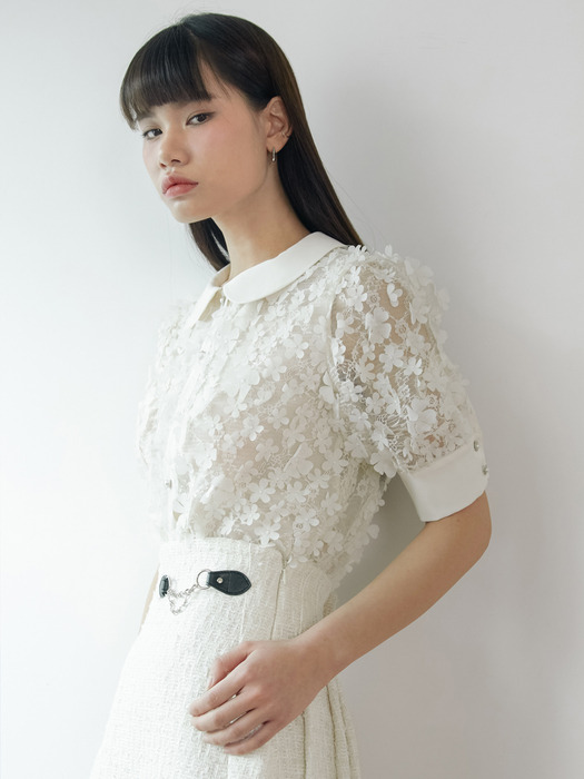 [EXCLUSIVE] Flower lace blouse_2 types