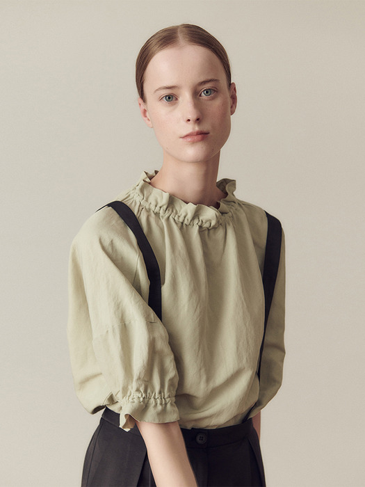 Victoria olive blouse