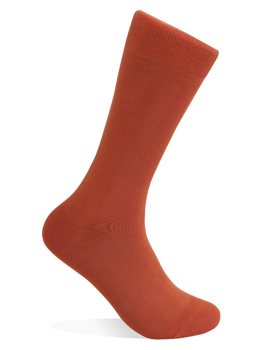 ORANGE SUPIMA COTTON SOCKS