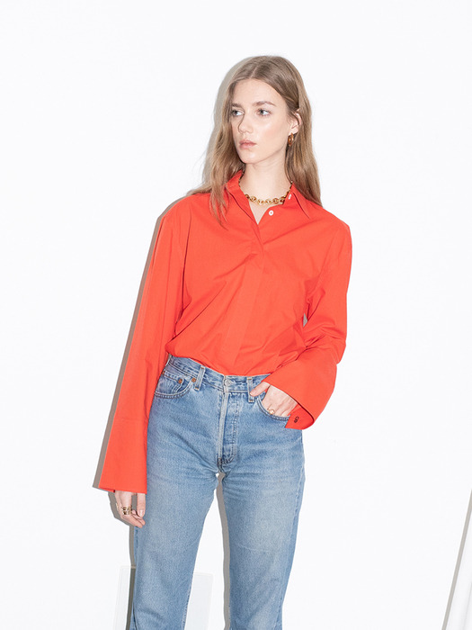 [20SS]LOUVRE oversized classic shirt (Scarlet)