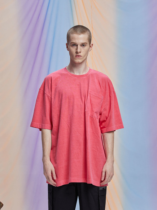 Pigment MiniLogo Pocket T Shirt - Pink