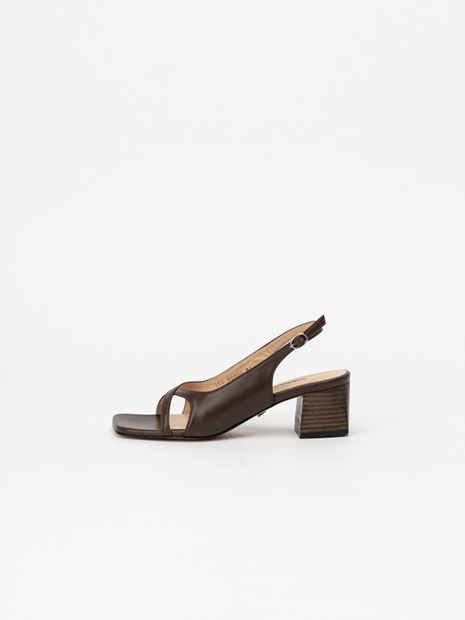 Albus Slingback Sandals in Dark Brown
