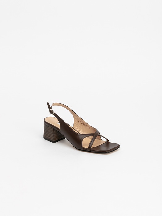 Albus Slingback Sandals in Dark Brown