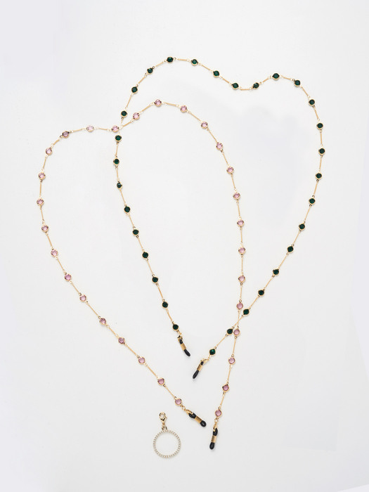 Crystal Sparkle Chain _ 2color (Green, Pink purple)