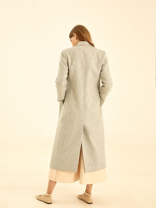 Classic double long coat[gray]