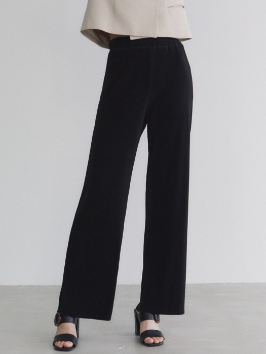 20AU PLEATS BANDING PANTS (BLACK)