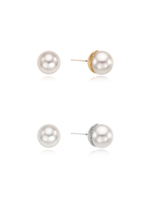 Lace Pearl Post Earring_2Color
