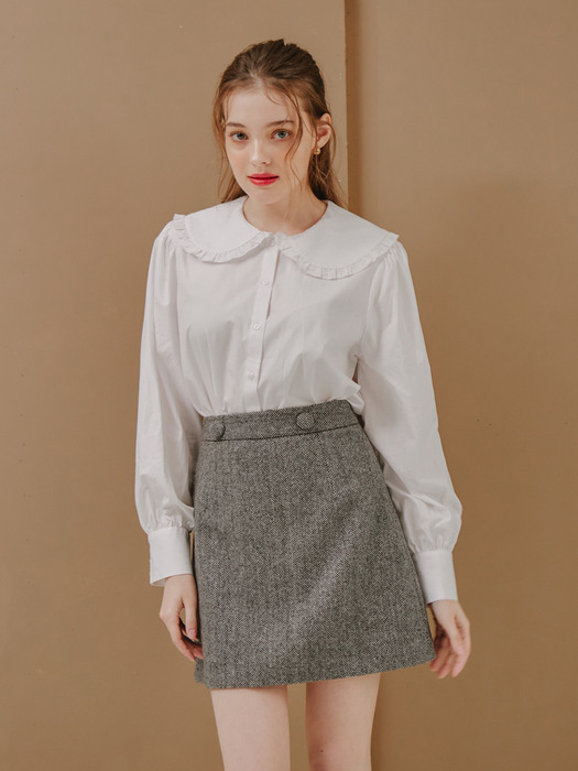 HERRINGBONE MINI SKIRT