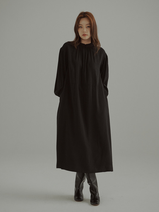 Oversized Long Dress Black