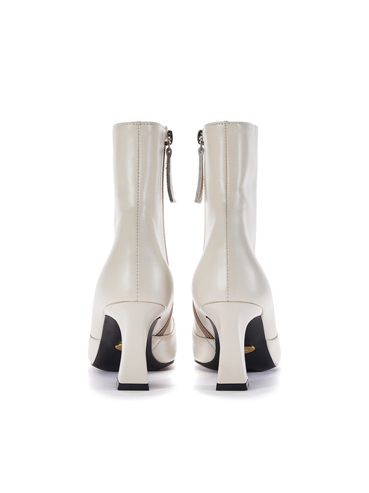 Block Ankle Boots_Cream